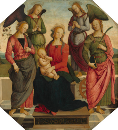 Madonna and Child with Two Angels 